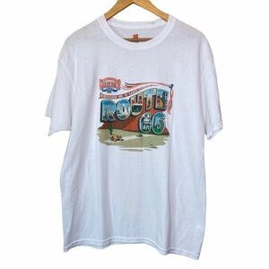 Retro Route 66 Cotton T-shirt Unisex‎